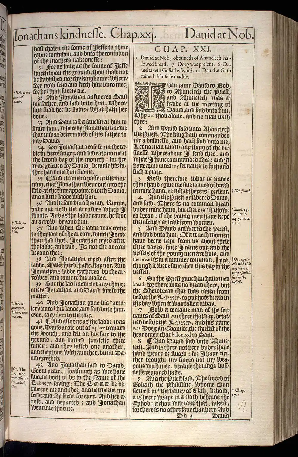 1 Samuel Chapter 20 Original 1611 KJV Bible Scan
