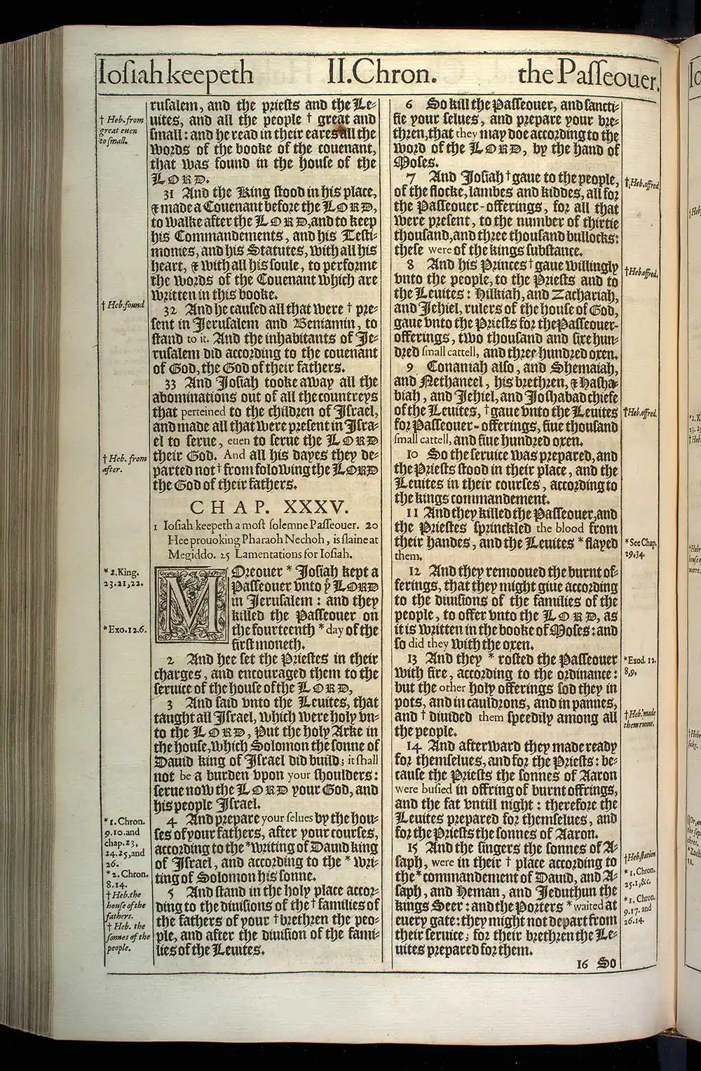 2 Chronicles Chapter 34 Original 1611 KJV Bible Scan