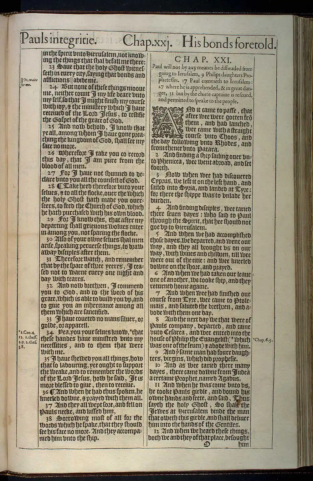 Acts Chapter 20 Original 1611 KJV Bible Scan