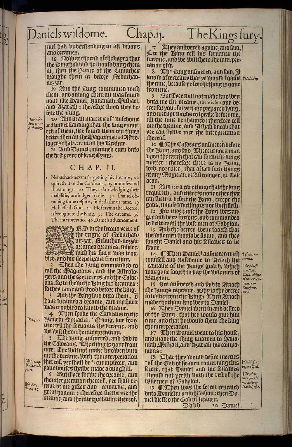 Daniel Chapter 1 Original 1611 KJV Bible Scan