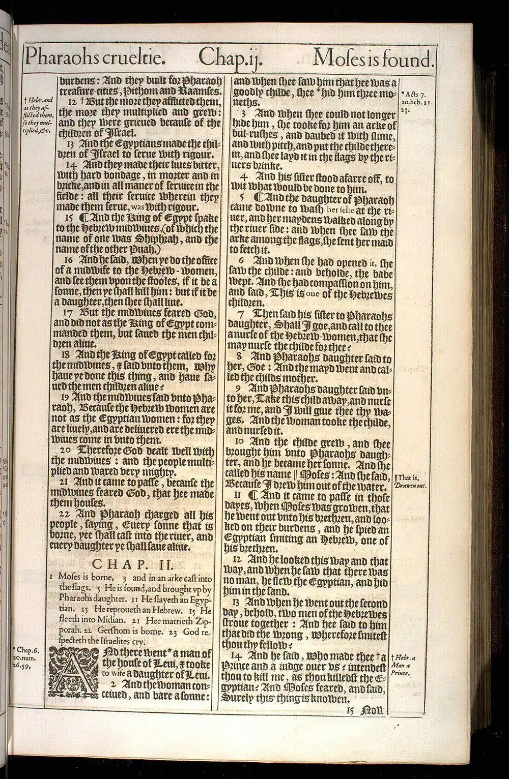 Exodus Chapter 1 Original 1611 KJV Bible Scan