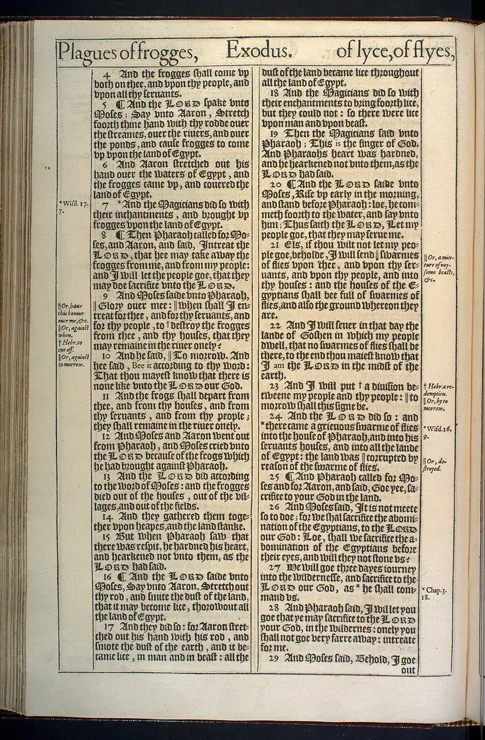 Exodus Chapter 8 Original 1611 KJV Bible Scan