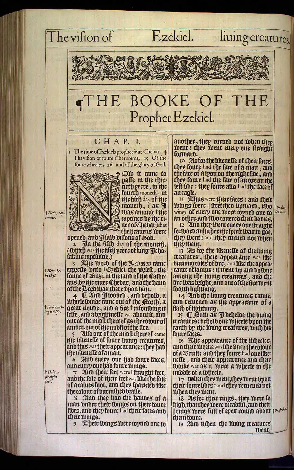Ezekiel Chapter 1 Original 1611 KJV Bible Scan