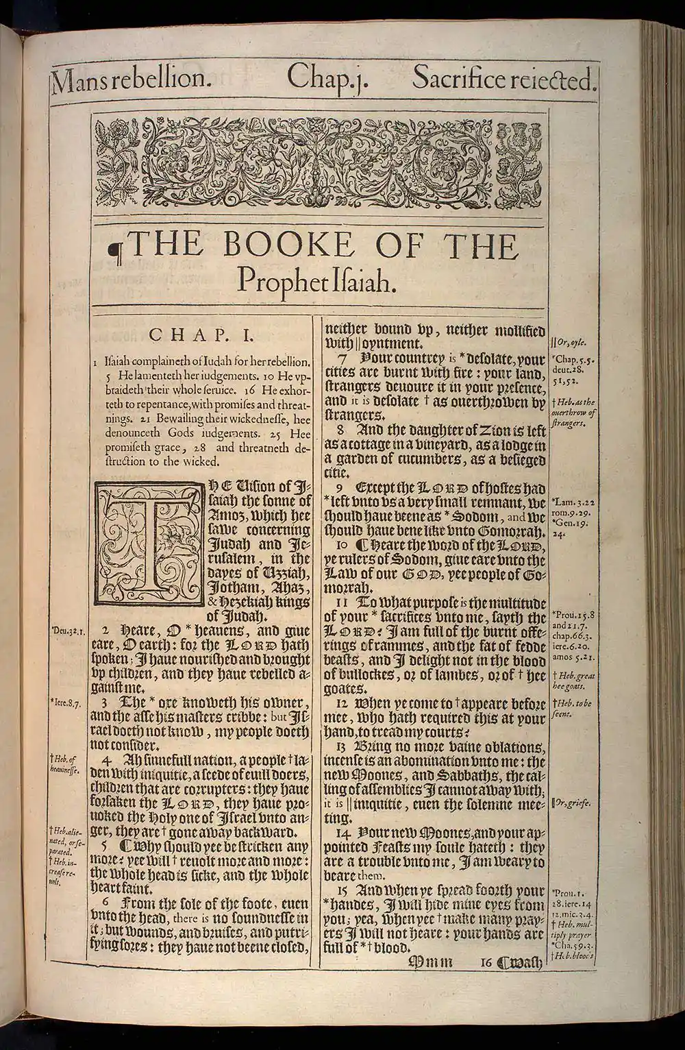 Isaiah Chapter 1 Original 1611 KJV Bible Scan