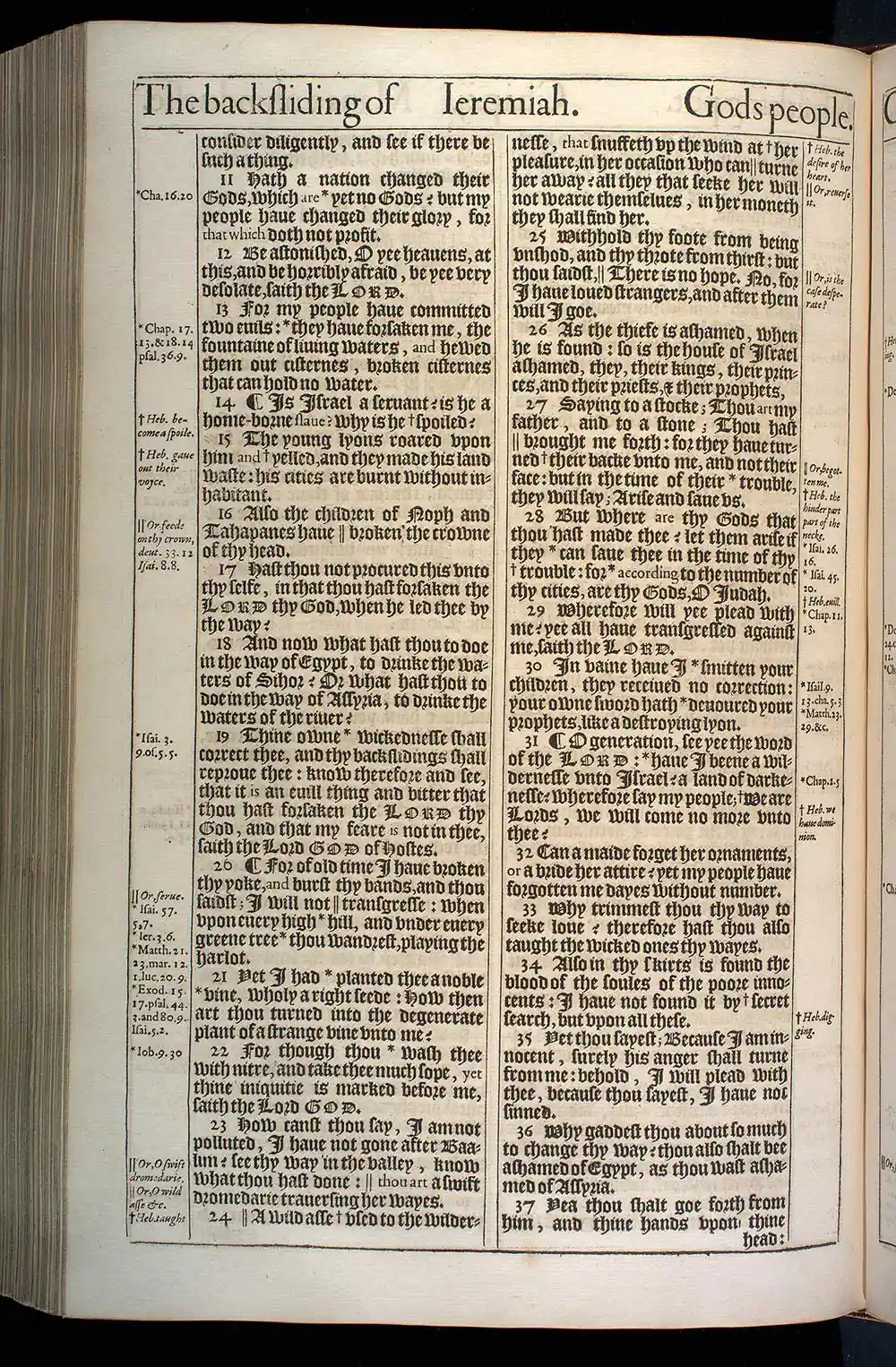Jeremiah Chapter 2 Original 1611 KJV Bible Scan