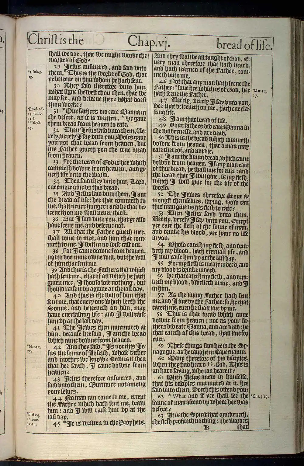 John Chapter 6 Original 1611 KJV Bible Scan