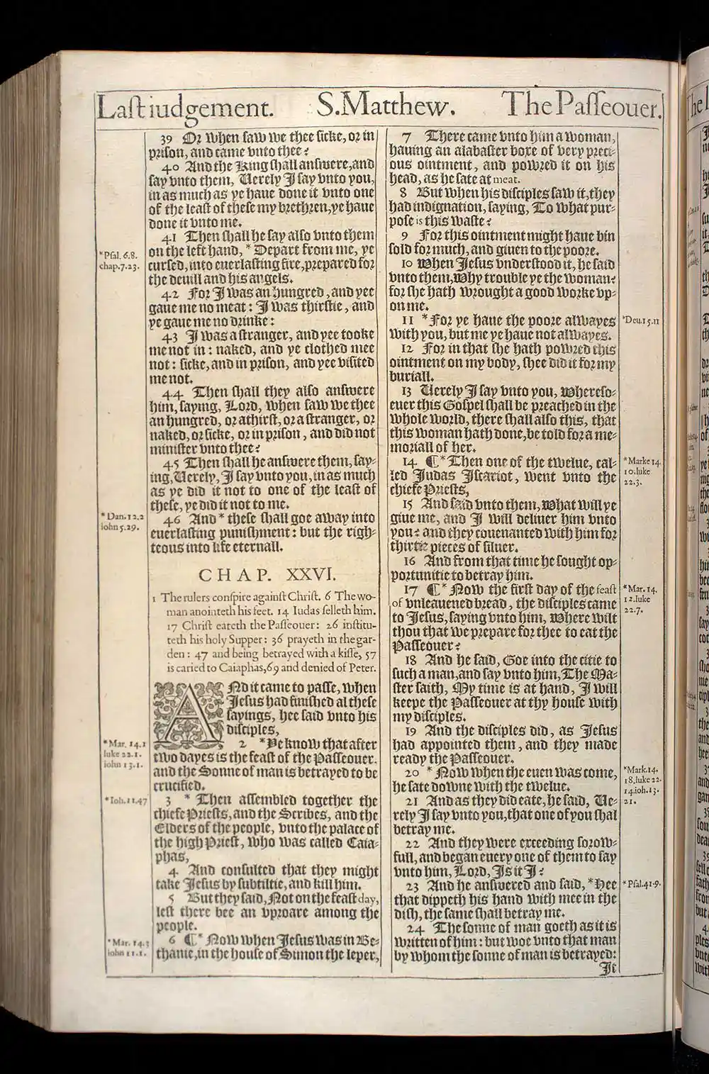Matthew Chapter 26 Original 1611 KJV Bible Scan