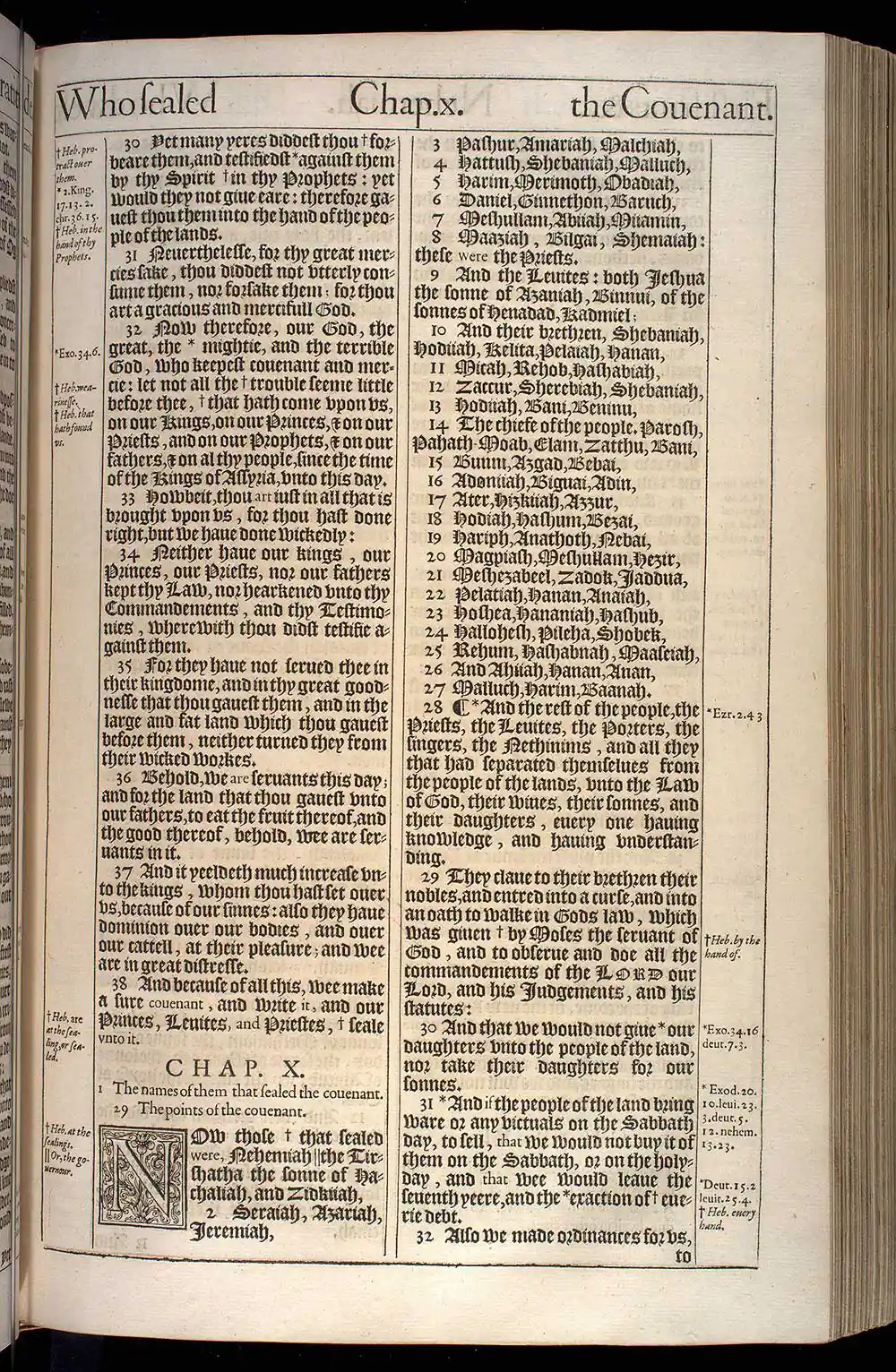 Nehemiah Chapter 9 Original 1611 KJV Bible Scan