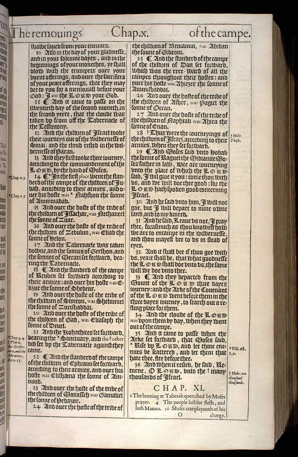 Numbers Chapter 10 Original 1611 KJV Bible Scan