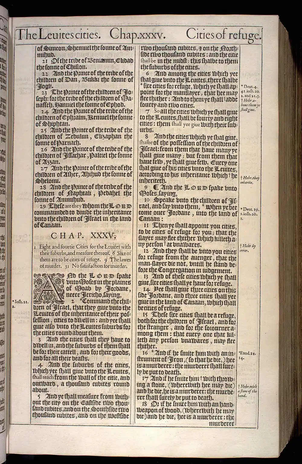 Numbers Chapter 34 Original 1611 KJV Bible Scan