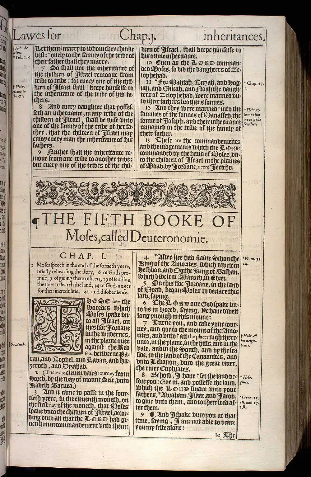 Numbers Chapter 36 Original 1611 KJV Bible Scan