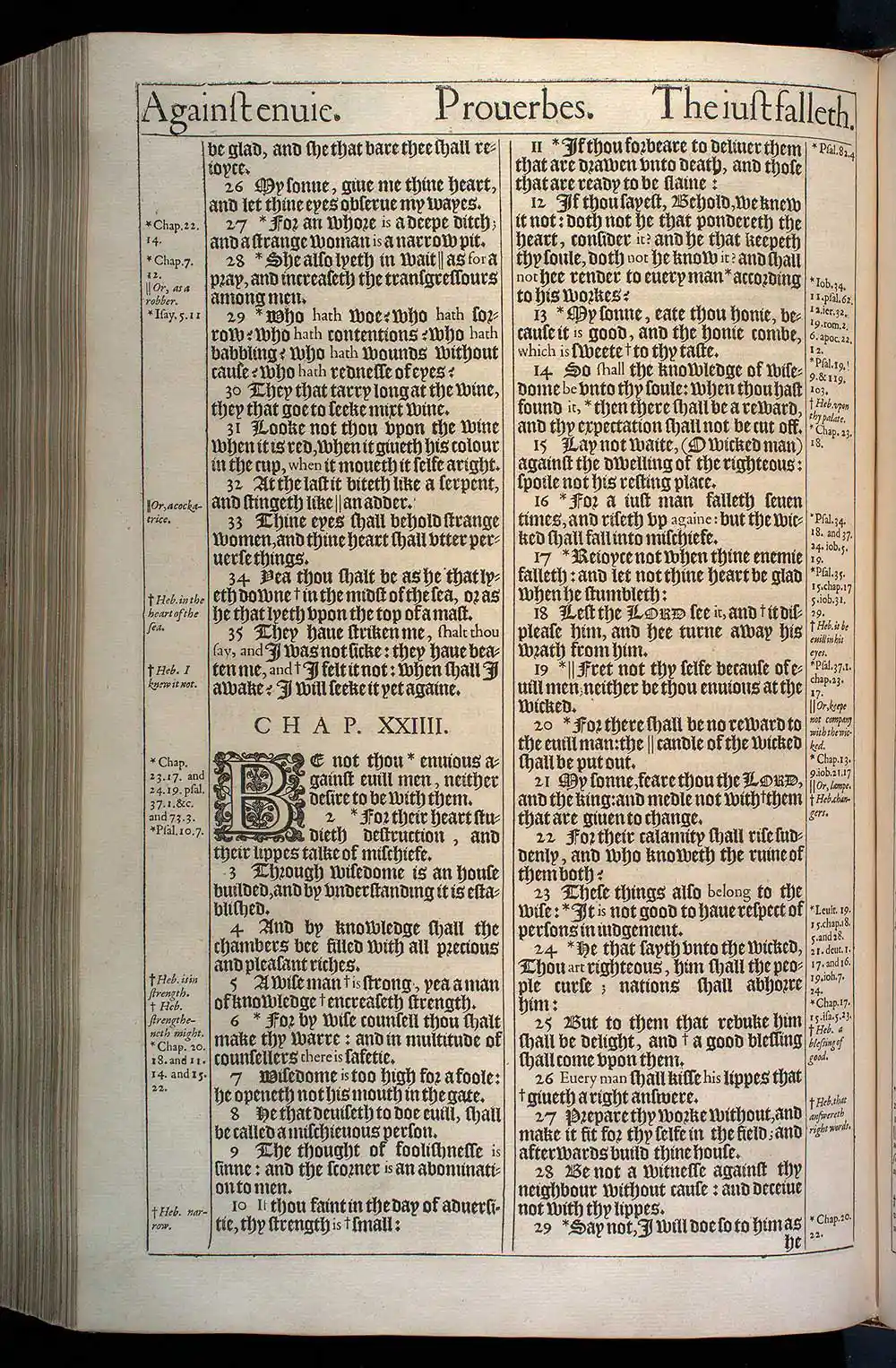 Proverbs Chapter 23 Original 1611 KJV Bible Scan