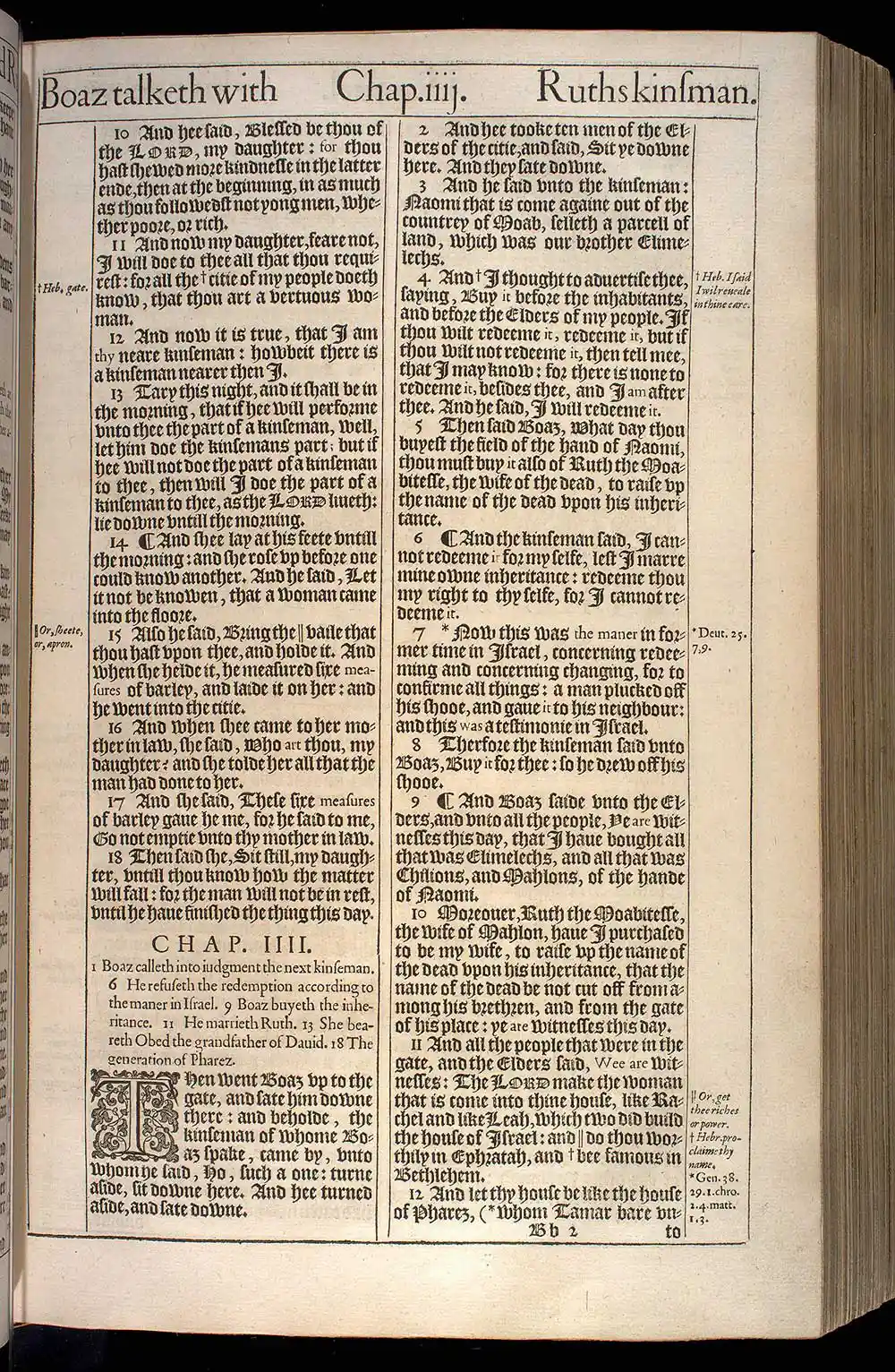 Ruth Chapter 4 Original 1611 KJV Bible Scan