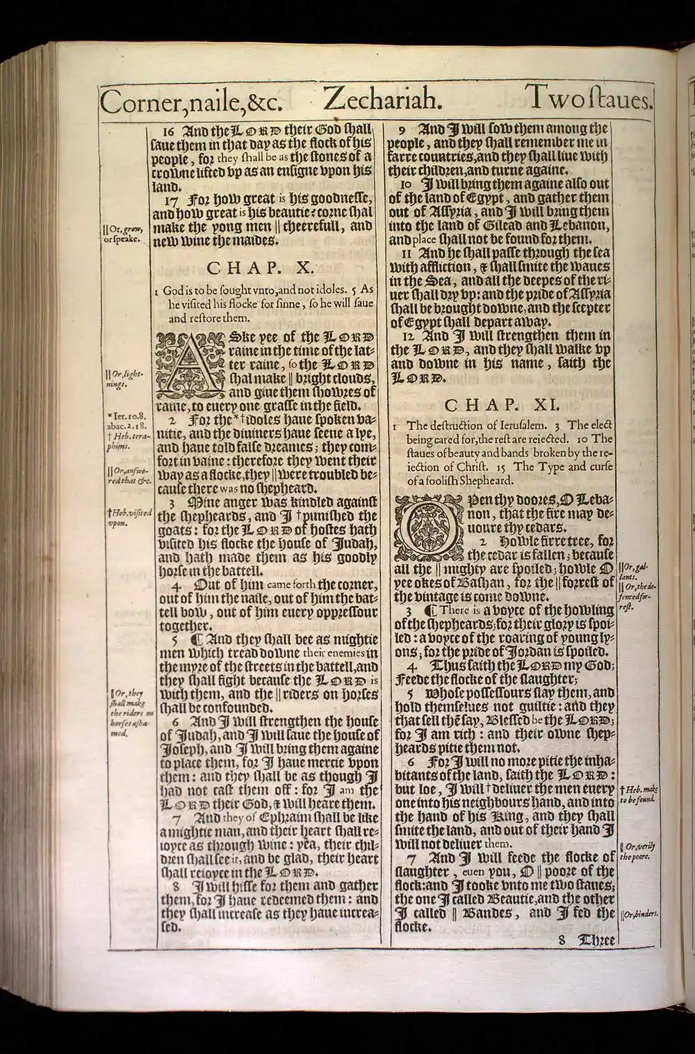 Zechariah Chapter 9 Original 1611 KJV Bible Scan