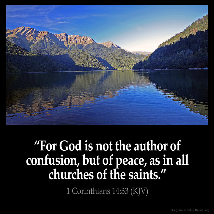 1 Corinthians 14:33 Inspirational Image