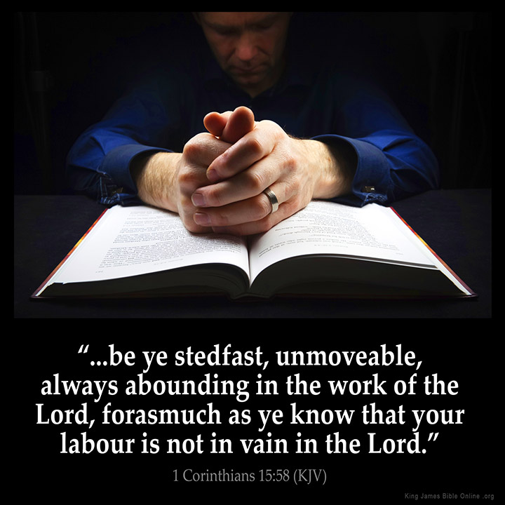 1 Corinthians 15:58 Inspirational Image