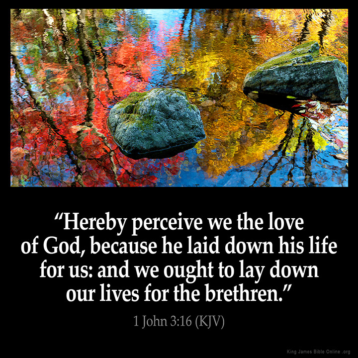 1 John 3:16 Inspirational Image