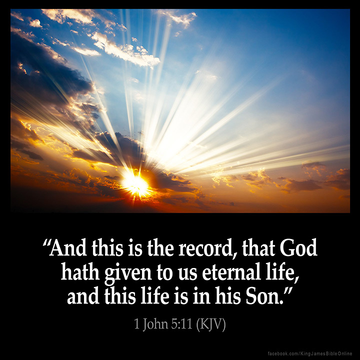 1 John 5:11 Inspirational Image