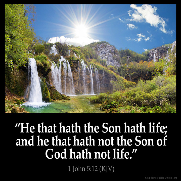 1 John 5:12 Inspirational Image