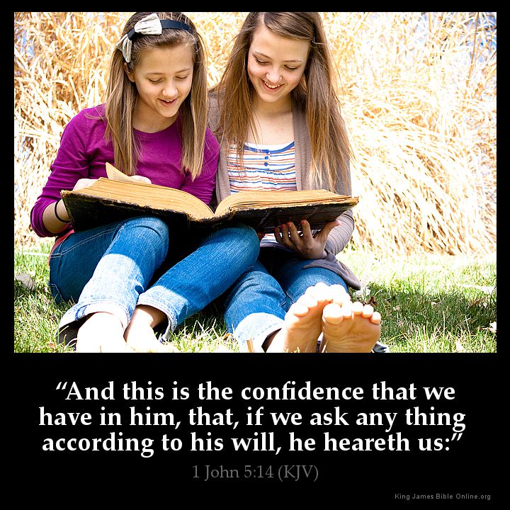 1 John 5:14 Inspirational Image