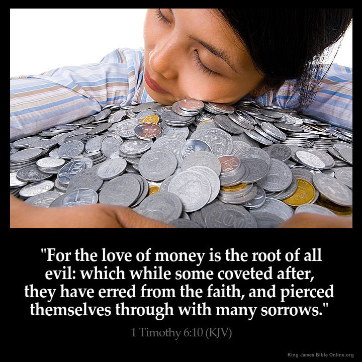 1 Timothy 6:10 Inspirational Image