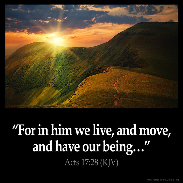 Acts 17:28 Inspirational Image