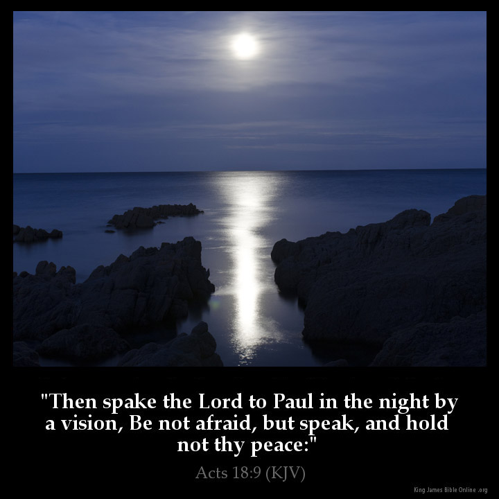 Acts 18:9 Inspirational Image