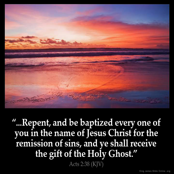 Acts 2:38 Inspirational Image