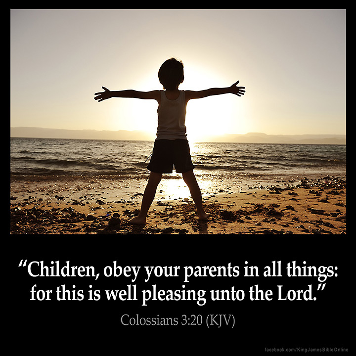 Colossians 3:20 Inspirational Image