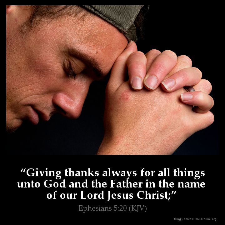 Ephesians 5:20 Inspirational Image