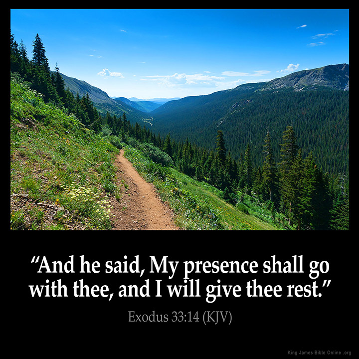 Exodus 33:14 Inspirational Image