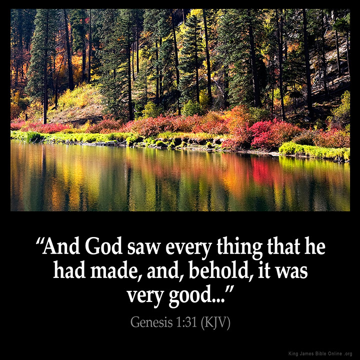 Genesis 1:31 Inspirational Image