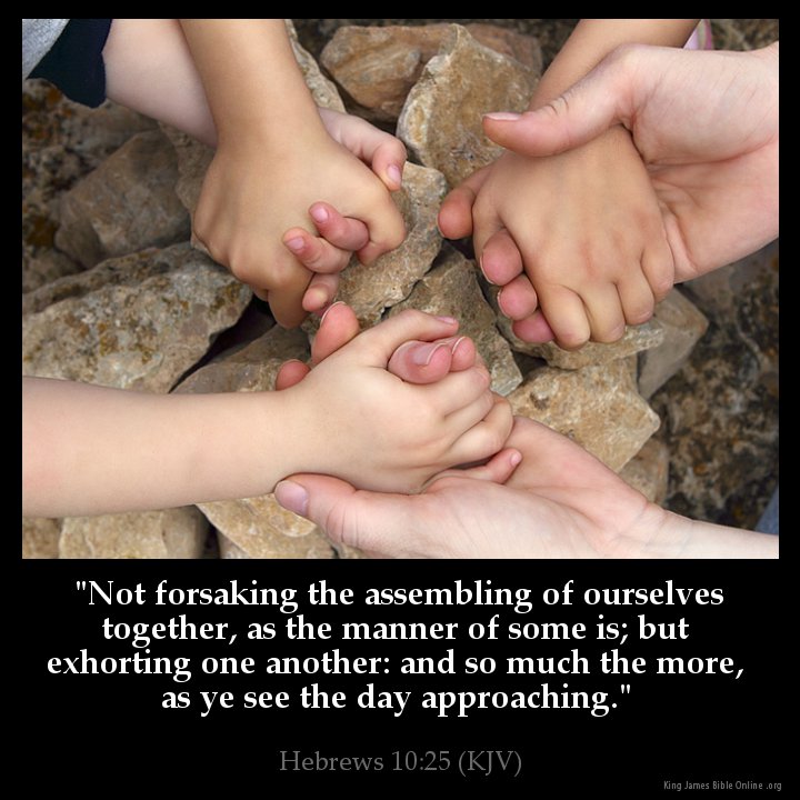 Hebrews 10:25 Inspirational Image