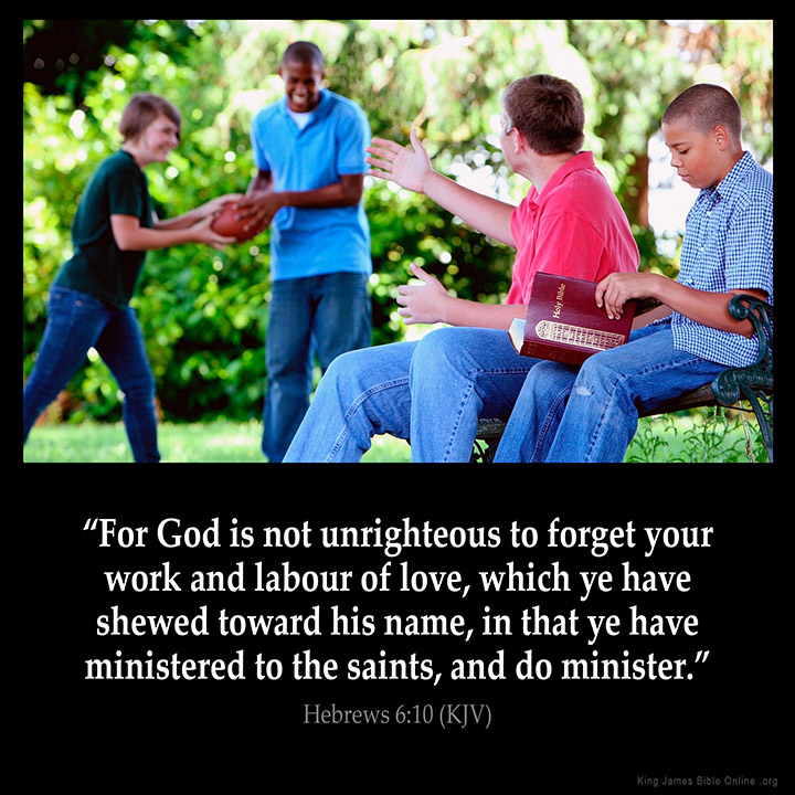 Hebrews 6:10 Inspirational Image