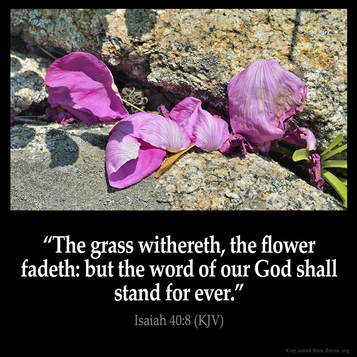 Isaiah 40:8 Inspirational Image