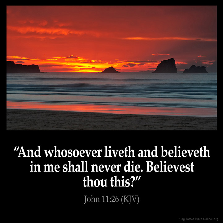 John 11:26 Inspirational Image