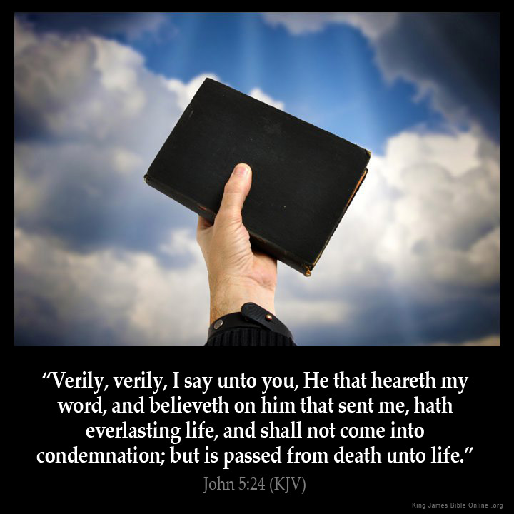 John 5:24 Inspirational Image