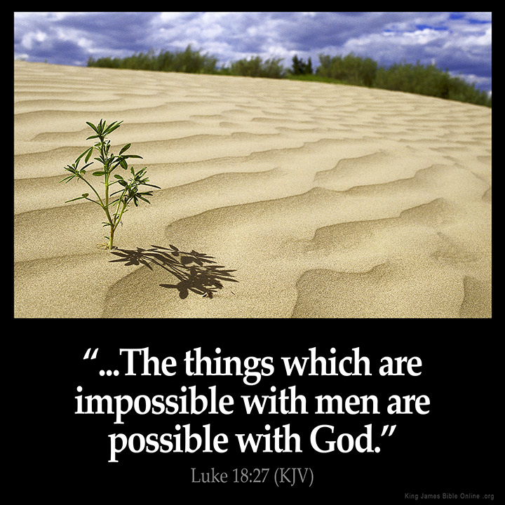 Luke 18:27 Inspirational Image