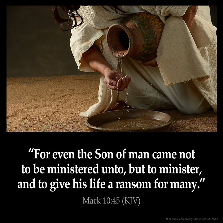 Mark 10:45 Inspirational Image