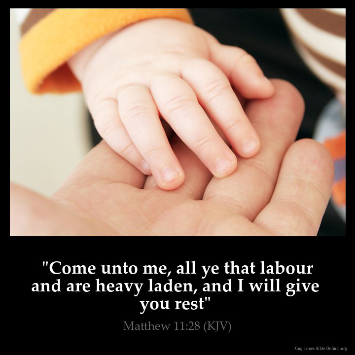 Matthew 11:28 Inspirational Image