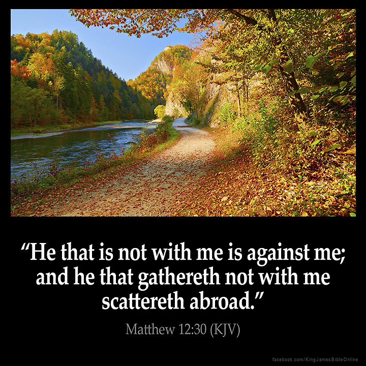 Matthew 12:30 Inspirational Image