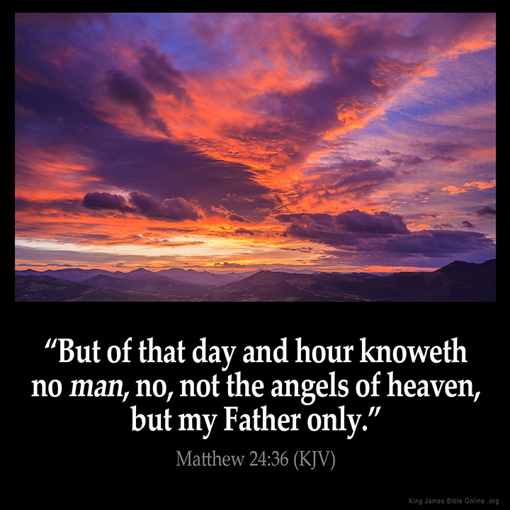 Matthew 24:36 Inspirational Image