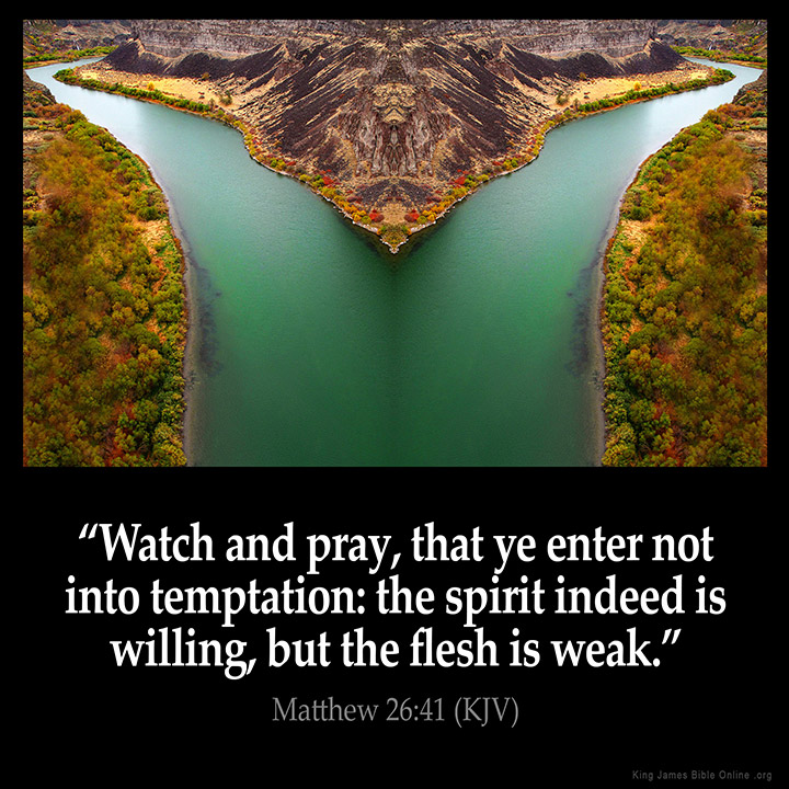 Matthew 26:41 Inspirational Image