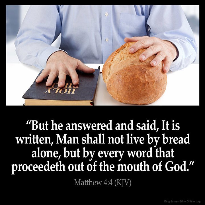 Matthew 4:4 Inspirational Image