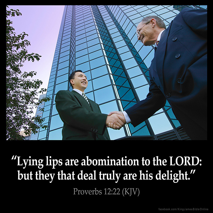 Proverbs 12:22 Inspirational Image