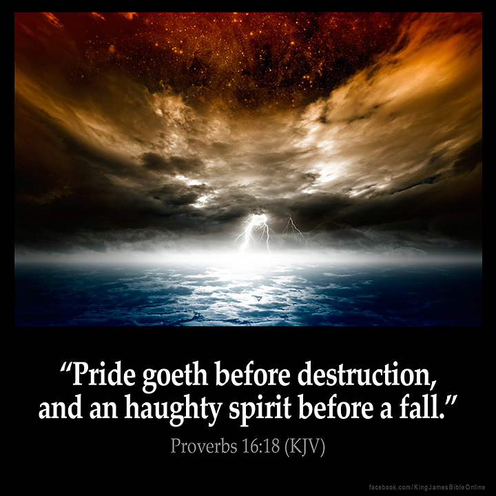 Proverbs 16:18 Inspirational Image