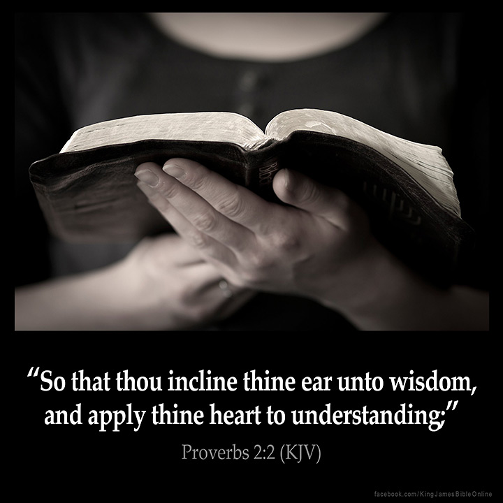 Proverbs 2:2 Inspirational Image