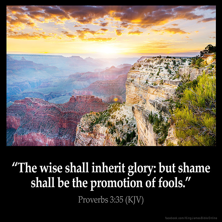 Proverbs 3:35 Inspirational Image