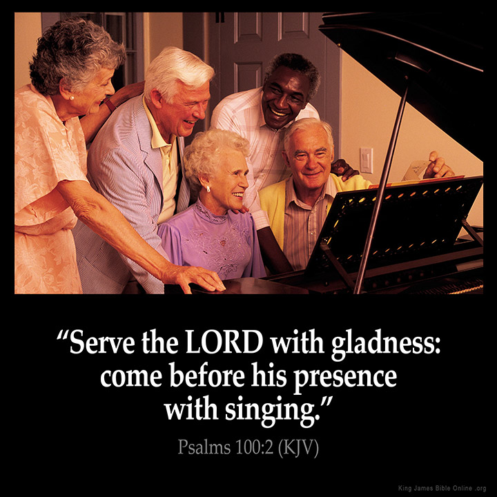 Psalms 100:2 Inspirational Image