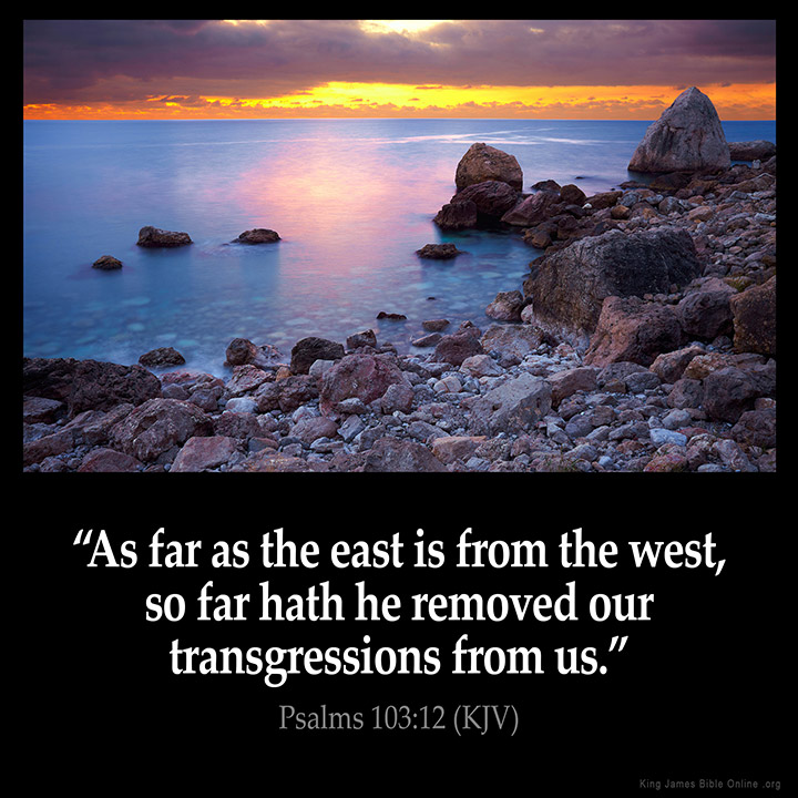 Psalms 103:12 Inspirational Image